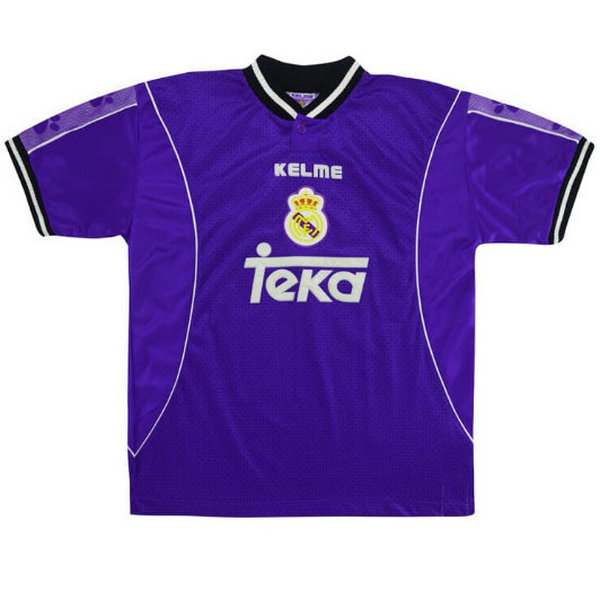 real madrid exterieur maillots de foot 1997-1998 bleu homme