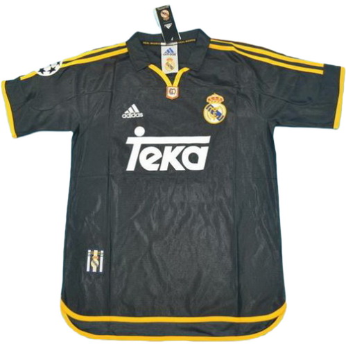 real madrid exterieur maillots de foot 1999-2000 noir homme