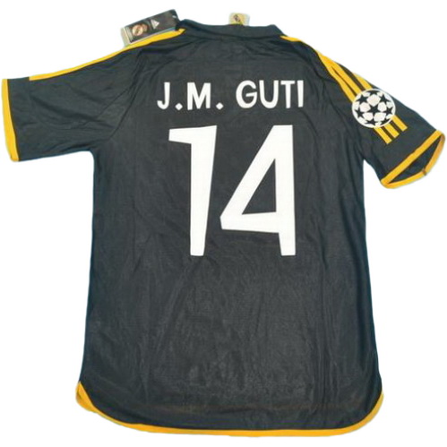 real madrid exterieur maillots de foot 1999-2000 j.m. guti 14 noir homme