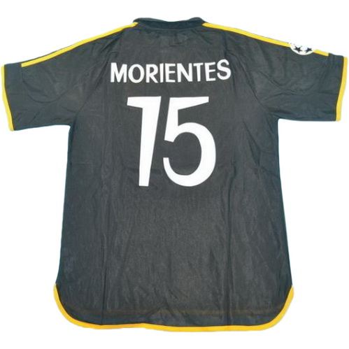 real madrid exterieur maillots de foot 1999-2000 morientes 9 noir homme