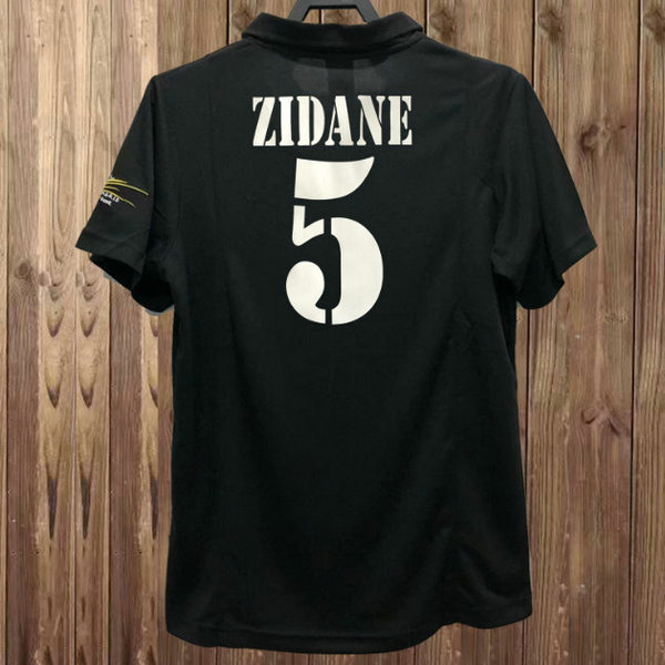 real madrid exterieur maillots de foot 2002-2003 zidane 5 noir homme