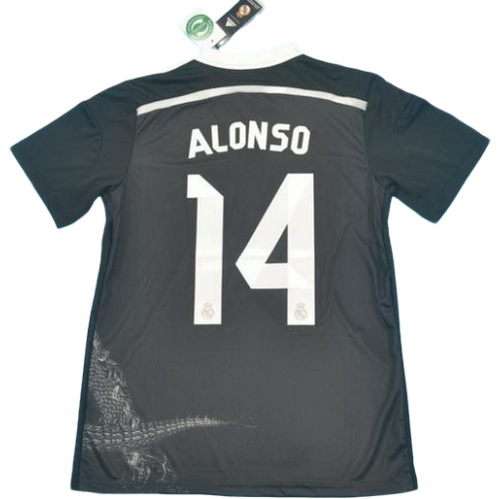 real madrid exterieur maillots de foot 2014-2015 alonso 14 noir homme