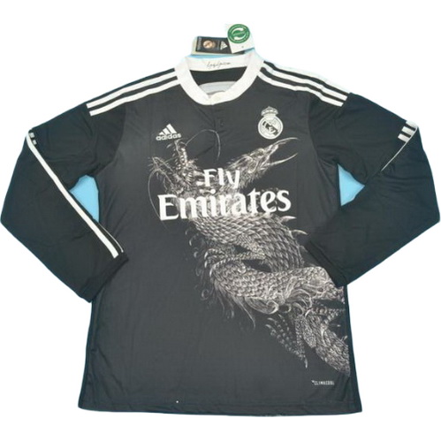 real madrid exterieur maillots de foot 2014-2015 manches longues noir homme