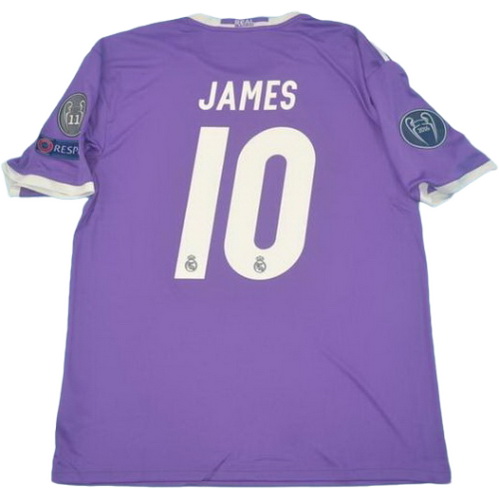 real madrid exterieur maillots de foot ucl 2016-2017 james 10 pourpre homme