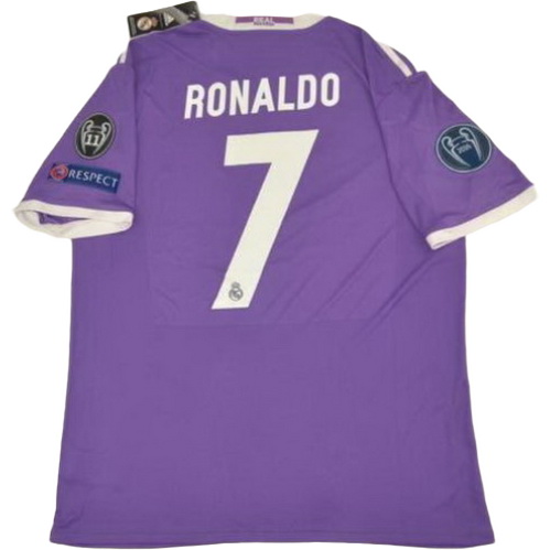 real madrid exterieur maillots de foot ucl 2016-2017 ronaldo 7 pourpre homme