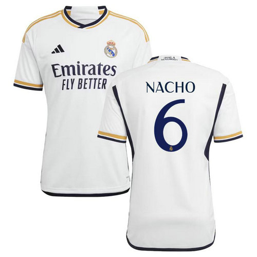 real madrid maillots de foot 2023-2024 domicile nacho 6 homme