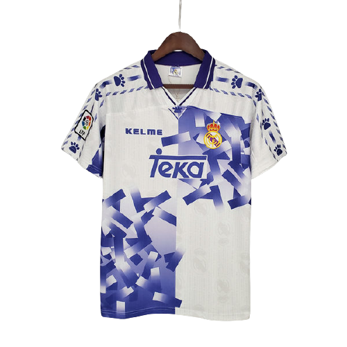 real madrid troisième maillots de foot 1996 97 blanc homme