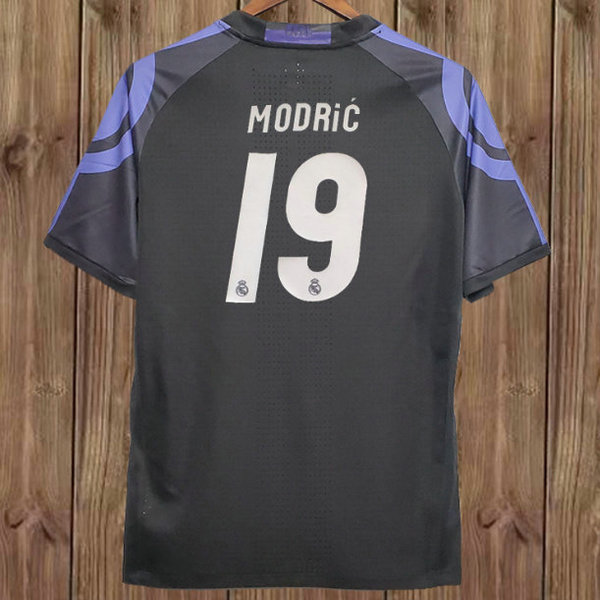 real madrid troisième maillots de foot 2016-2017 modric 19 noir homme