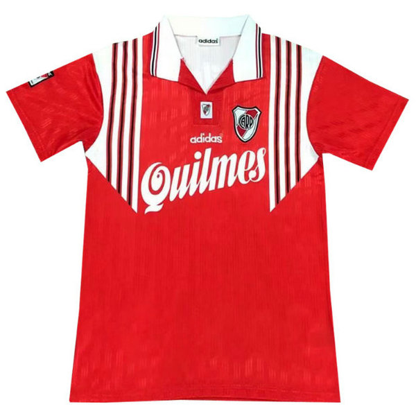 river plate exterieur maillots de foot 1995-1996 rouge homme