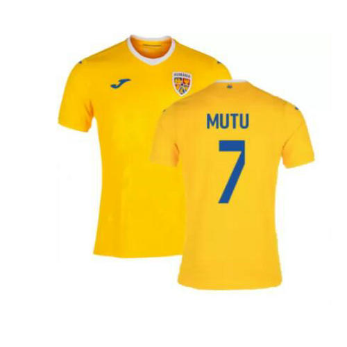 rumania domicile maillots de foot 2021-2022 mutu 7 homme