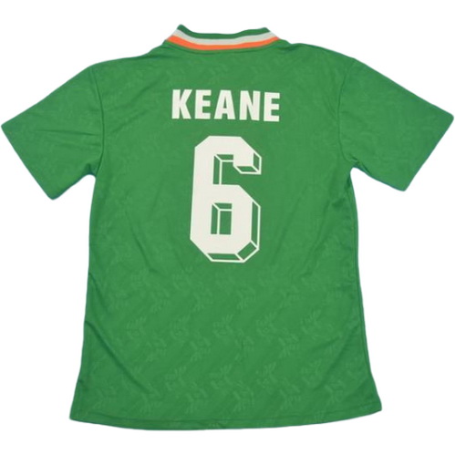 république d'irlande domicile maillots de foot 1994 keane 6 vert homme