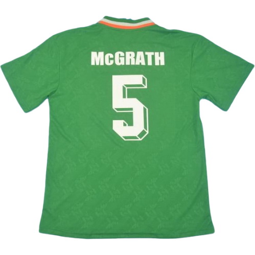 république d'irlande domicile maillots de foot 1994 mc grath 5 vert homme