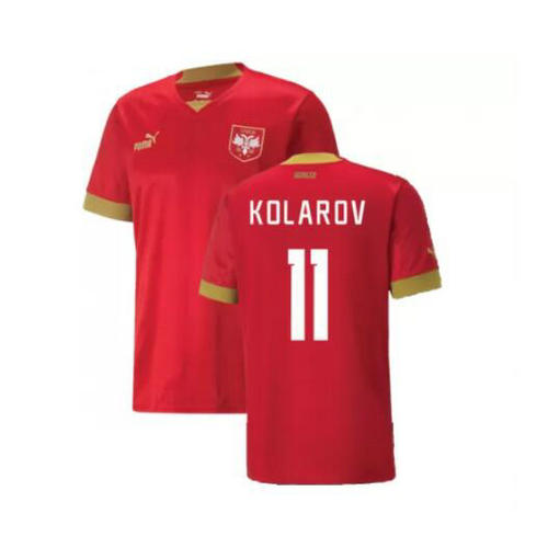 serbia domicile maillots de foot 2022 kolarov 11 homme