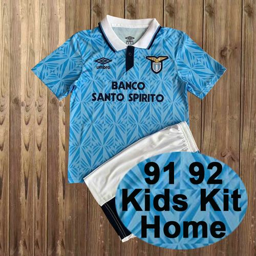 ss lazio domicile maillots de foot 1991-1992 enfants