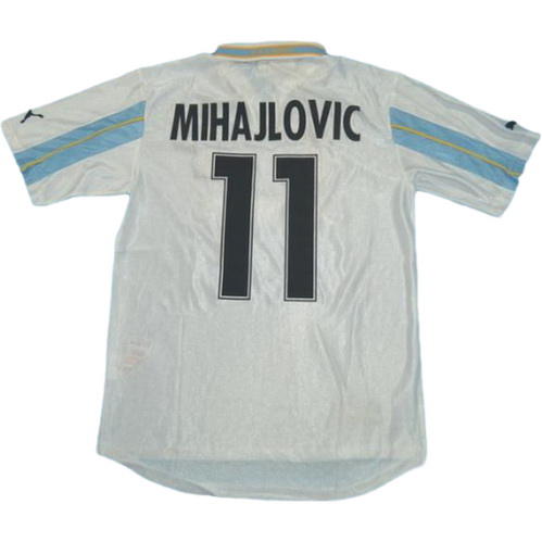 ss lazio domicile maillots de foot 2000-2001 mihajlovic 11 bleu homme