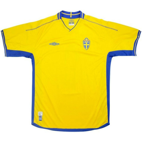 suède domicile maillots de foot 2004 jaune homme