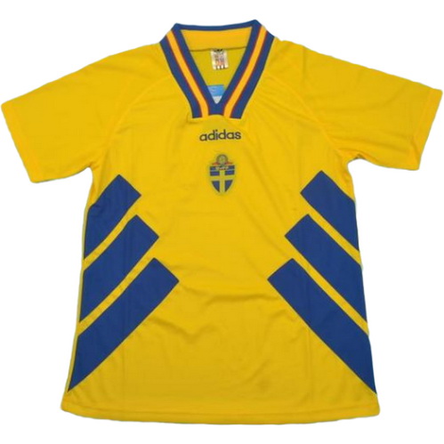 suède domicile maillots de foot copa mundial 1994 jaune homme