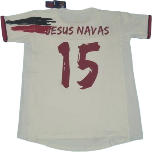 séville fc domicile maillots de foot 2006-2007 uesus navas 15 blanc homme