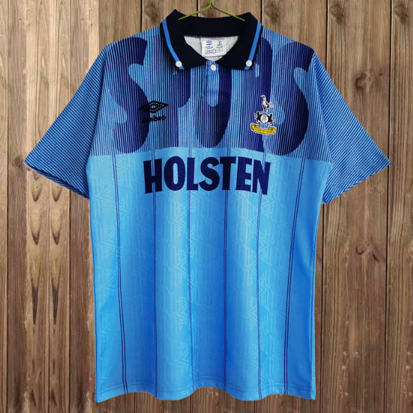 tottenham hotspur troisième maillots de foot 1991-1994 bleu homme