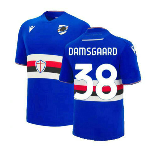 uc sampdoria domicile maillots de foot 2022-2023 damsgaard 38 homme