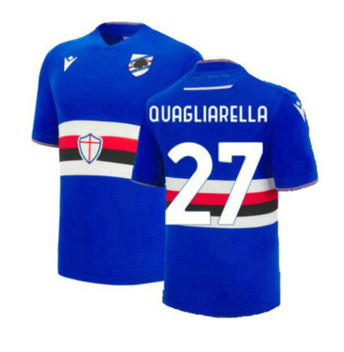 uc sampdoria domicile maillots de foot 2022-2023 quagliarella 27 homme