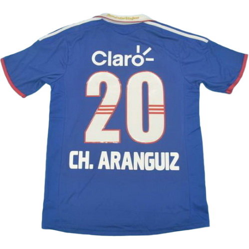 universidad de chile domicile maillots de foot 2011 ch. aranguiz 20 bleu homme