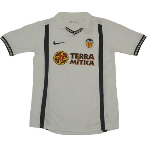 valence cf domicile maillots de foot 2000-2001 blanc homme