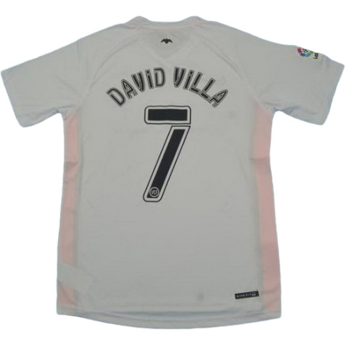 valence cf domicile maillots de foot 2006-2007 david villa 7 blanc homme