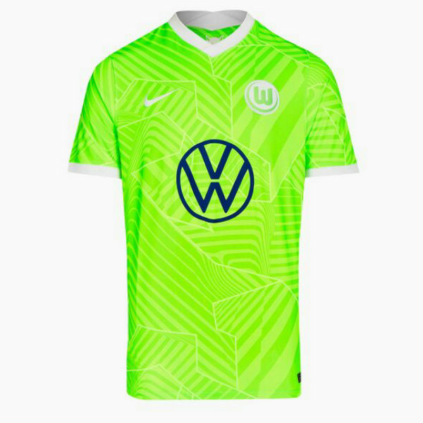 vfl wolfsbourg domicile maillots de foot 2021 2022 vert homme