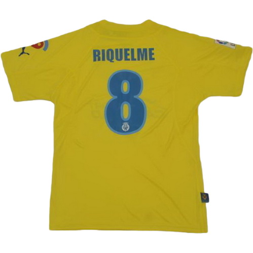 villarreal domicile maillots de foot 2005-2006 riquelme 8 jaune homme