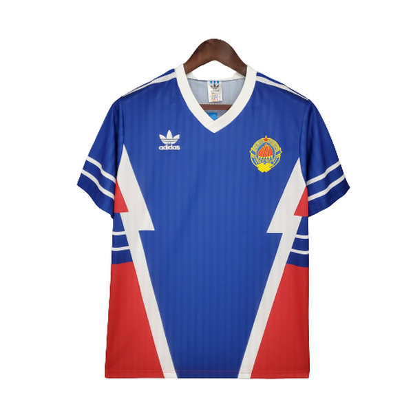 yugoslavia domicile maillots de foot 1990 bleu homme